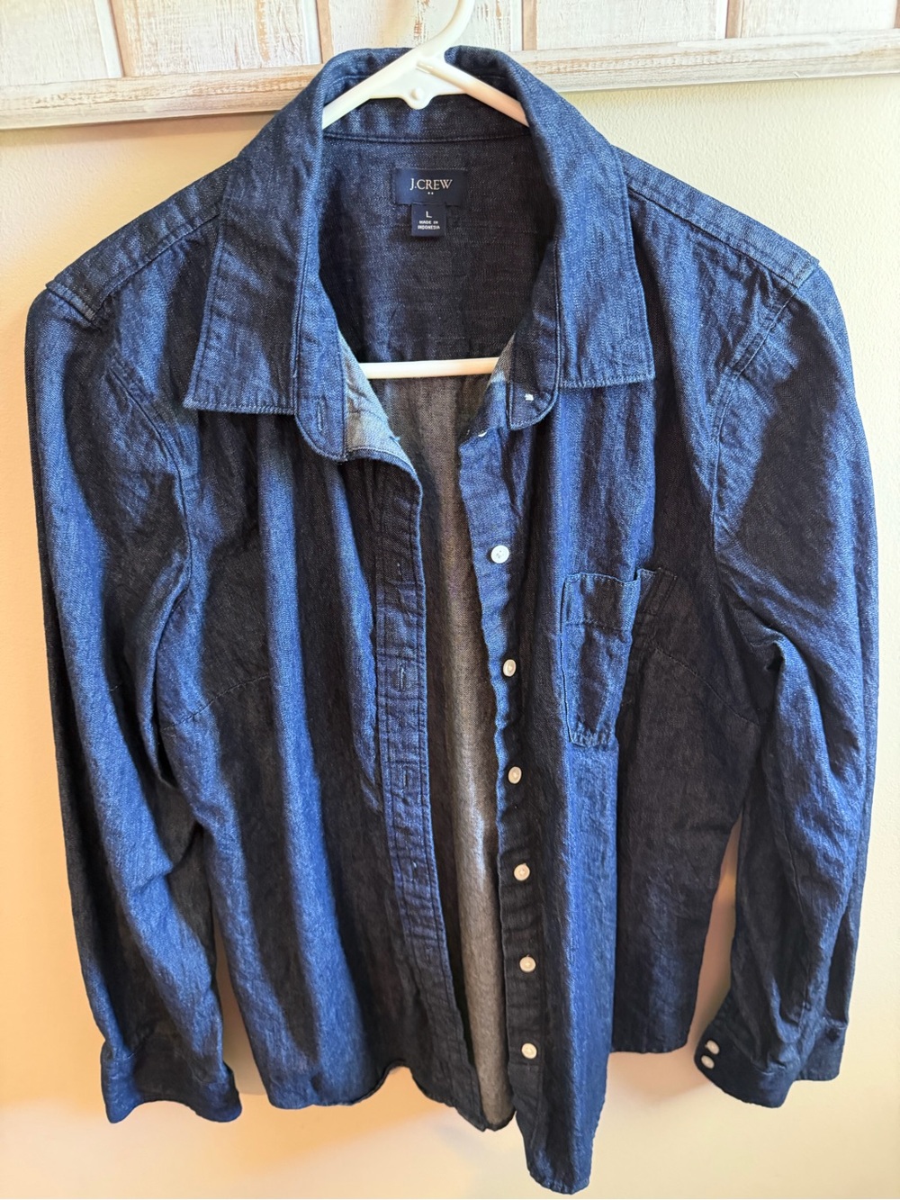 J. Crew Indigo Denim Button-Up Shirt